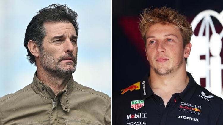 Split image of Liam Lawson and Mark Webber