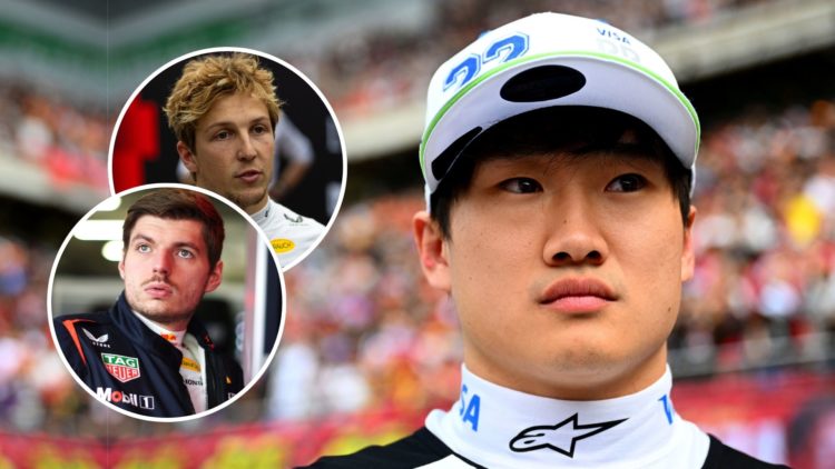 Image of Yuki Tsunoda of Japan and Visa Cash App Racing Bulls on the grid during the F1 Grand Prix of China at Shanghai International Circuit with ...