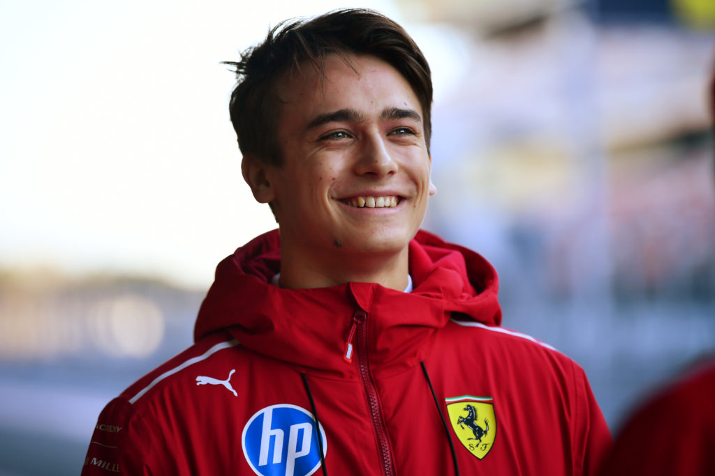 Ferrari junior Dino Beganovic during Formula 2 pre-season testing in Barcelona in 2025