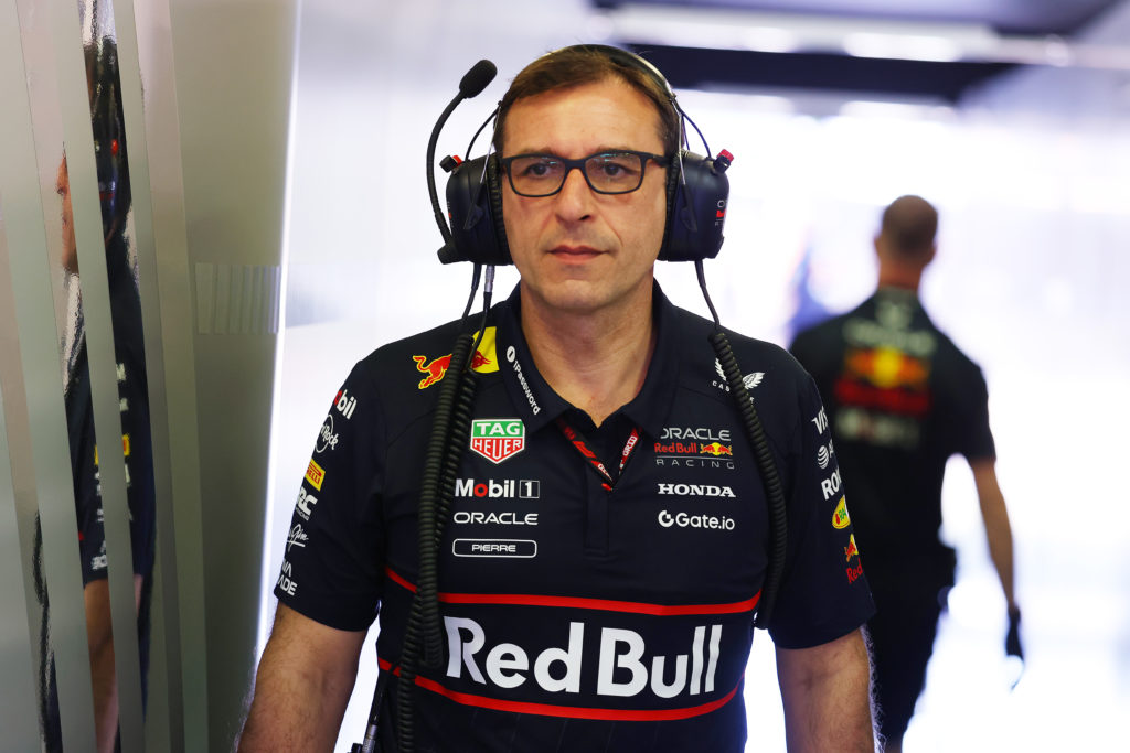 Red Bull technical director Pierre Wache enters the garage during practice for the 2025 F1 Austrian Grand Prix