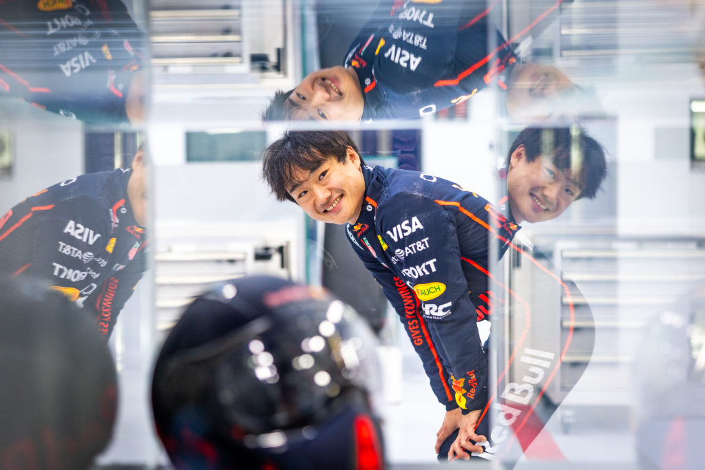 Yuki Tsunoda at Oracle Red Bull Racing Factory