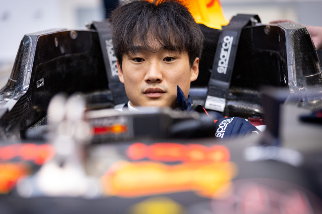 Yuki Tsunoda at Oracle Red Bull Racing Factory
