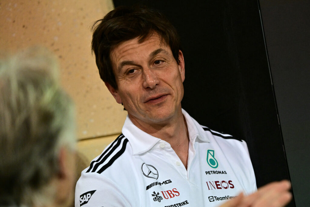 Toto Wolff of Mercedes at the 2025 Bahrain Grand Prix