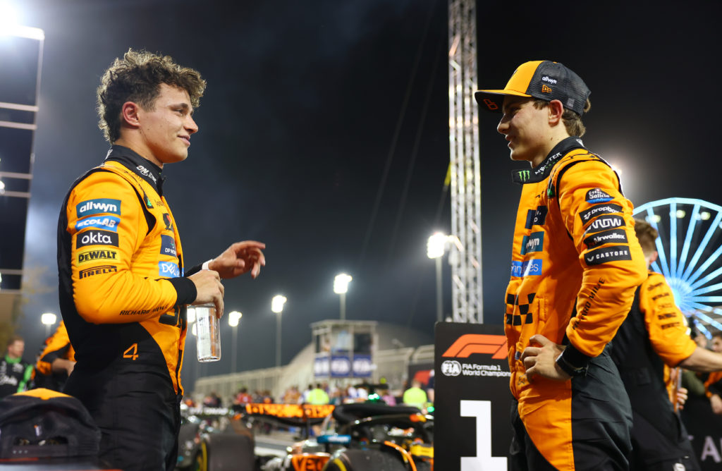 Oscar piastri and Lando Norris at the 2025 Bahrain Grand Prix