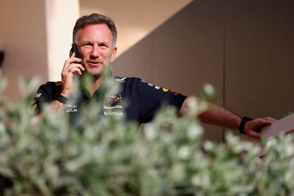sacked Red Bull team principal Christian Horner in the 2025 F1 Bahrain Grand Prix paddock