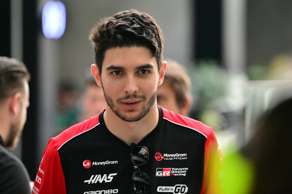 Haas driver Esteban Ocon in the 2025 F1 Saudi Arabian Grand Prix paddock