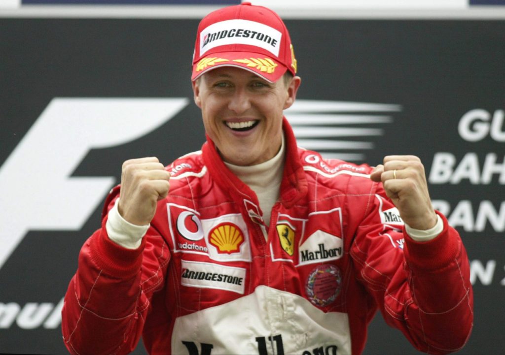 Ferrari driver Michael Schumacher at the 2004 Formula 1 Bahrain Grand Prix