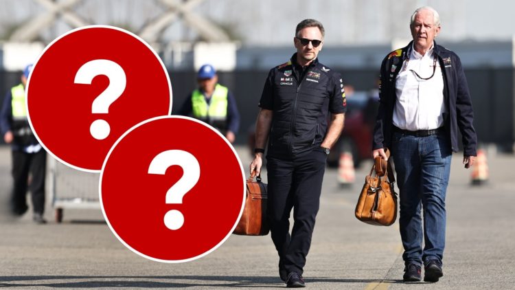 Christian Horner, Team Principal of Oracle Red Bull Racing, and Dr. Helmut Marko are present during the Formula 1 Heineken Chinese Grand Prix 2025 ...