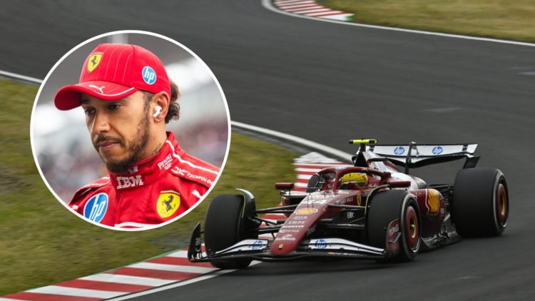 Lewis Hamilton (44) Scuderia Ferrari HP SF-25 Ferrari, competes during the F1 Grand Prix of Japan at Suzuka International Circuit on April 6, 2025,...