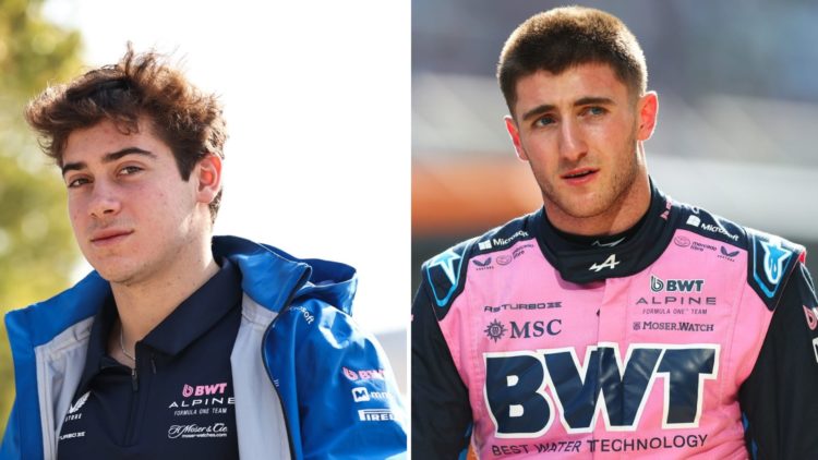 Split image of Alpine drivers Franco Colapinto (L) and Jack Doohan (R)