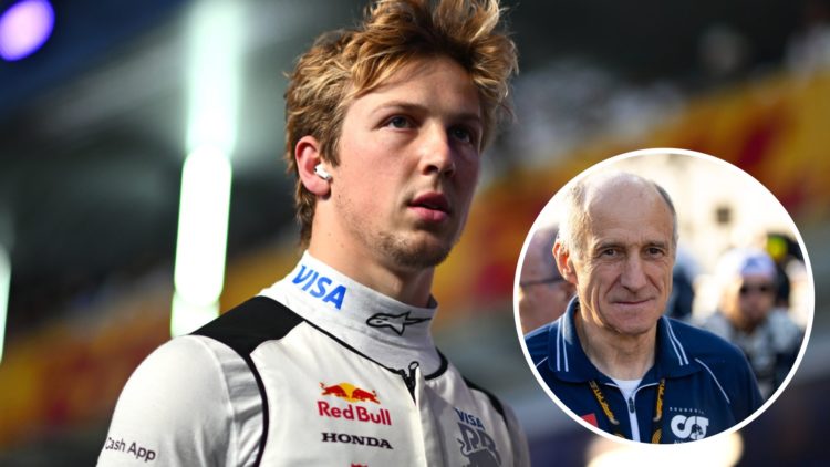 Liam Lawson at the 2025 Saudi Arabian Grand Prix, inset Franz Tost