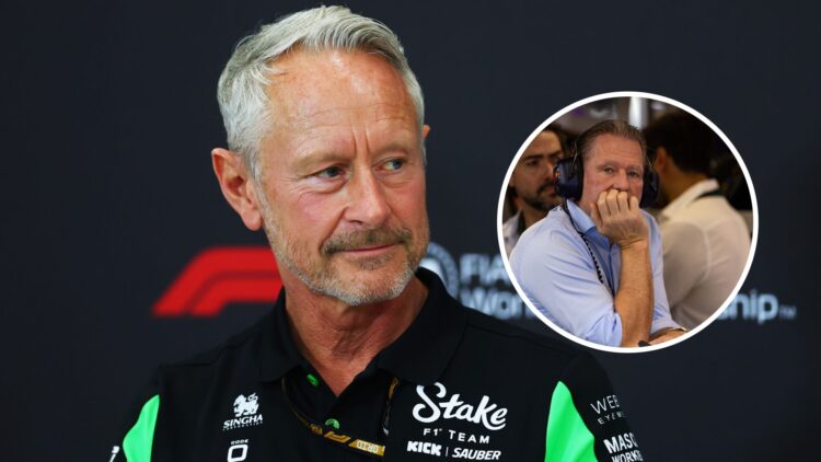 Jonathan Wheatley who left Red Bull for Sauber in 2025. Inset: Jos Verstappen, father of Max Verstappen.