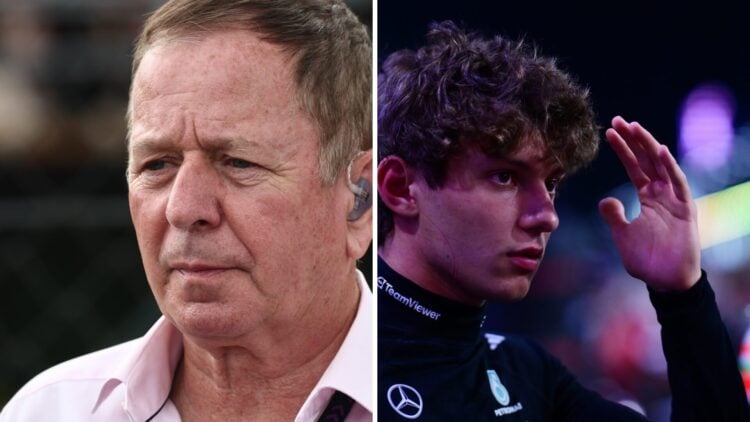Martin Brundle (left) at the Hungarian Grand Prix, Andrea Kimi Antonelli (right) at the Saudi Arabian Grand Prix