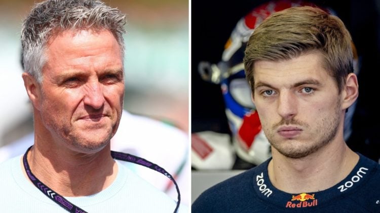 Ralf Schumacher (left) at the Dutch Grand Prix, Max Verstappen (right) at Formula 1 pre-season testing