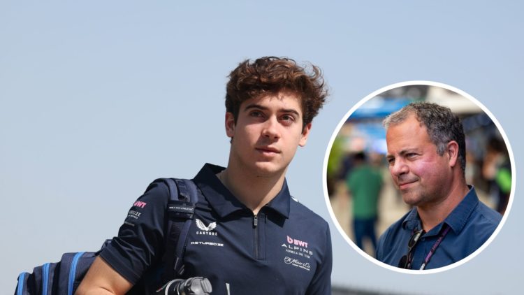 Alpine reserve driver Franco Colapinto, inset of Ted Kravitz