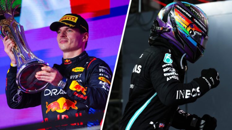 Max Verstappen and Lewis Hamilton celebrate victories at the Saudi Arabian Grand Prix.