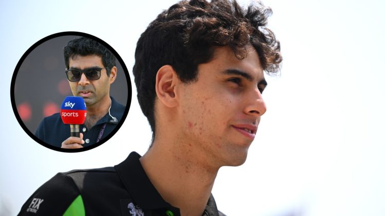 Gabriel Bortoleto at the 2025 Saudi Arabian Grand Prix, inset Karun Chandhok