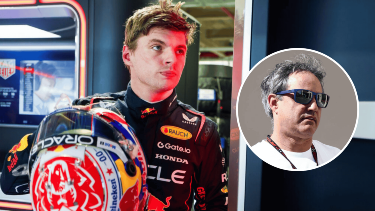 Max Verstappen starts from pole for the Saudi Arabian GP. Inset: Juan Pablo Montoya. Credit: Jakub Porzycki/NurPhoto/Mark Thompson/Getty Images