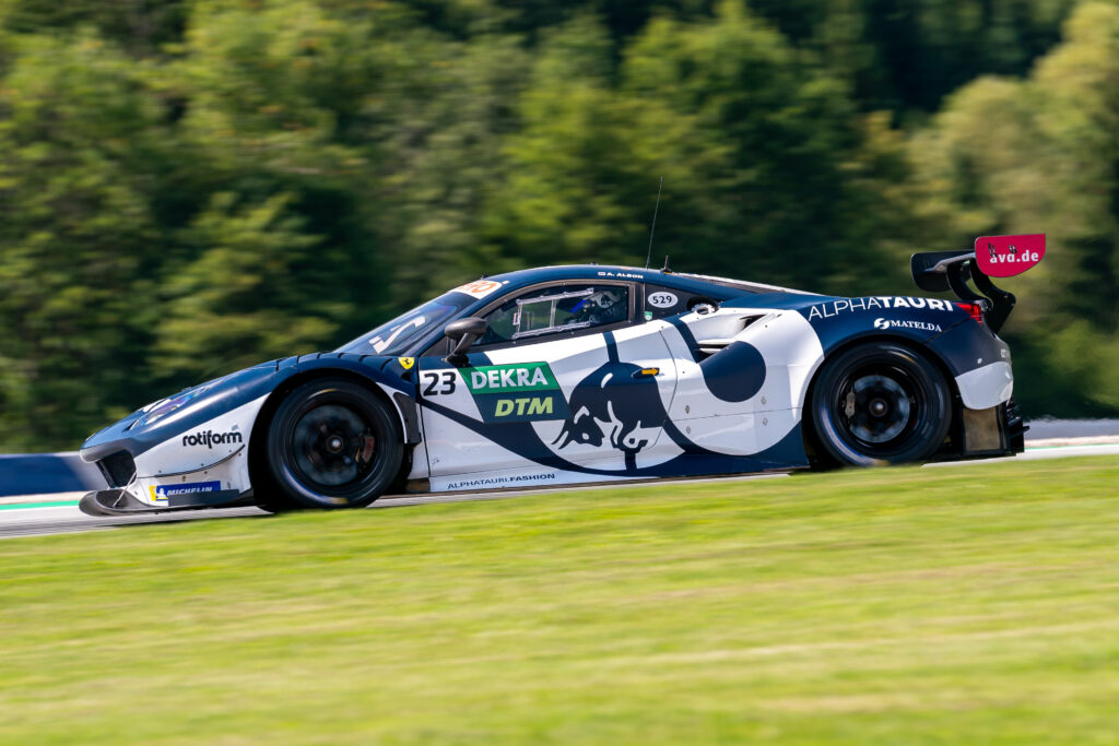 Alex Albon in DTM testing at the Red Bull Ring in 2021