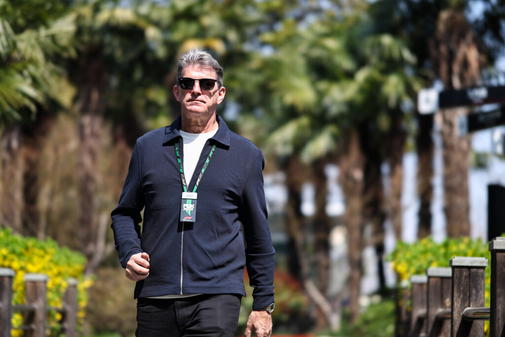 Cadillac team principal Graeme Lowdon at the 2025 F1 Chinese Grand Prix