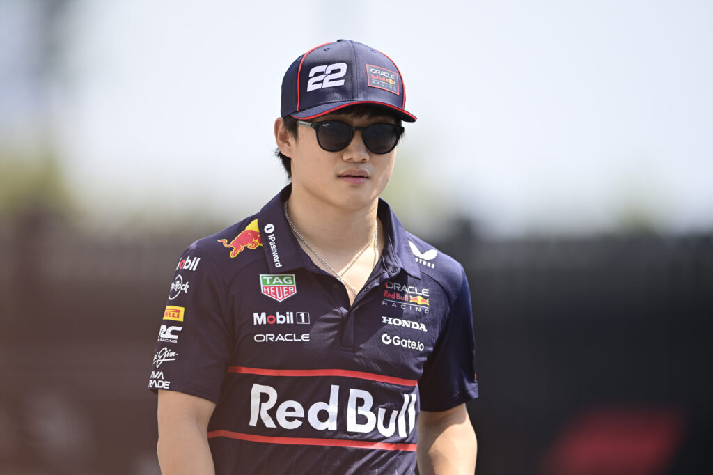 Red Bull driver Yuki Tsunoda in the paddock before qualifying for the 2025 F1 Saudi Arabia Grand Prix
