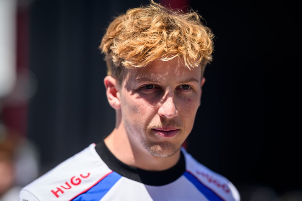 Visa Cash App RB Formula One Team's New Zealand driver Liam Lawson at the 2025 Emilia Romagna Grand Prix