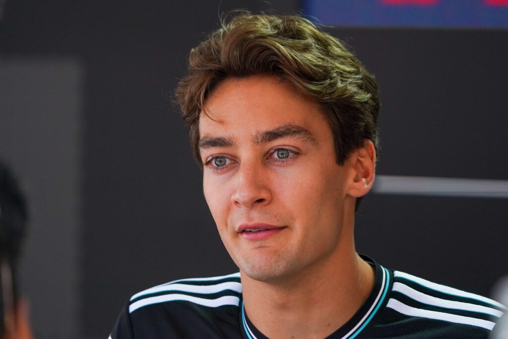 George Russell at the 2025 Monaco Grand Prix for Mercedes