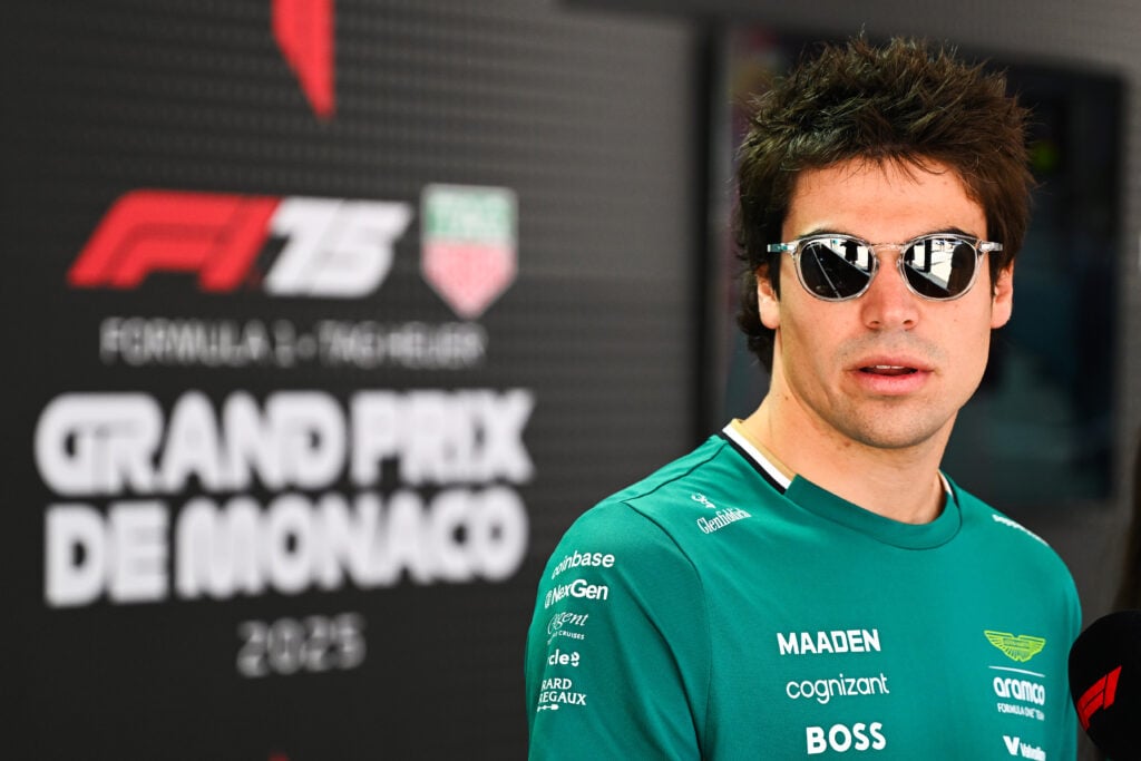 Aston Martin driver Lance Stroll at the 2025 Monaco Grand Prix