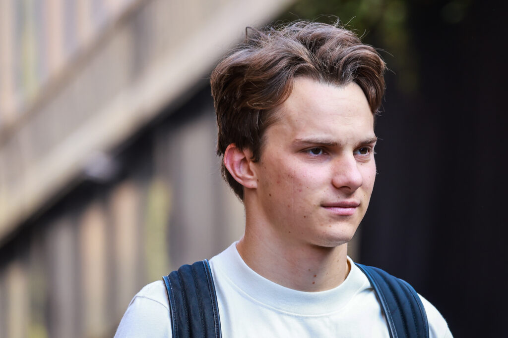 Oscar Piastri in the paddock at the 2025 Monaco Grand Prix