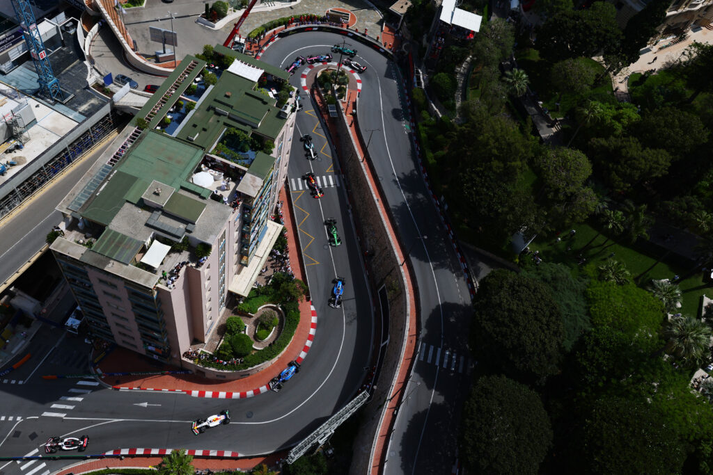 Racing Bulls driver Liam Lawson on track during the 2025 F1 Monaco Grand Prix