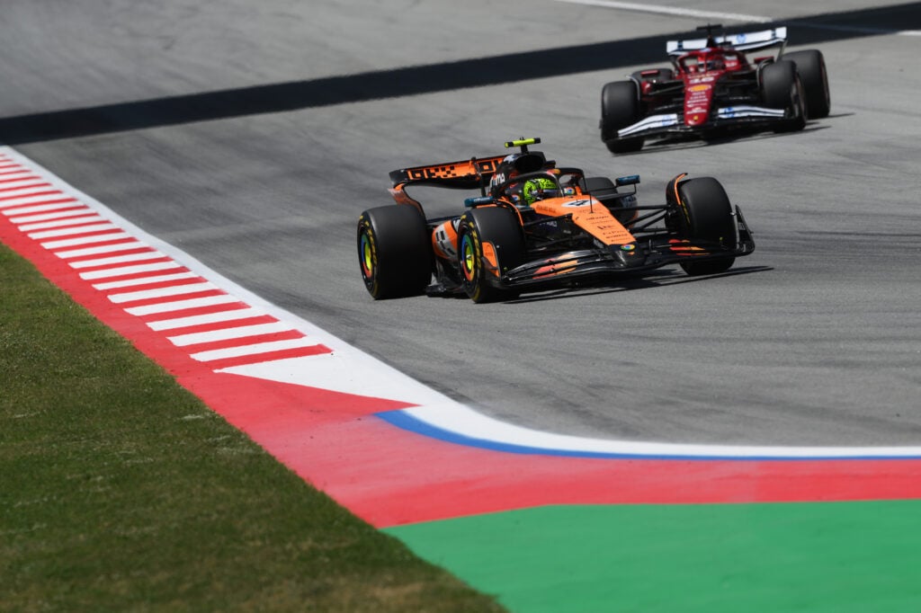 McLaren driver Lando Norris on track during FP3 for the 2025 F1 Spanish Grand Prix