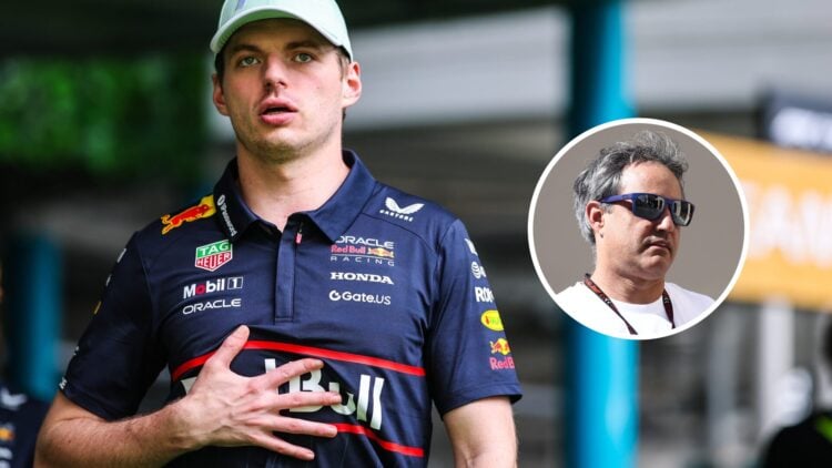Could Max Verstappen leave Red Bull for Aston Martin? Inset: Juan Pablo Montoya.