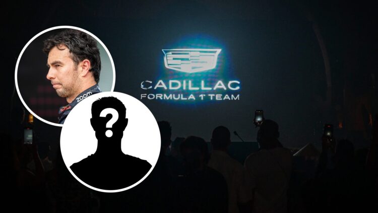 Cadillac F1 team launch event in Florida, USA, inset, Sergio Perez, at the 2024 Emilia Romagna Grand Prix
