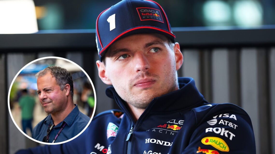 Red Bull driver Max Verstappen at the 2025 Emilia Romagna Grand Prix, inset Ted Kravitz
