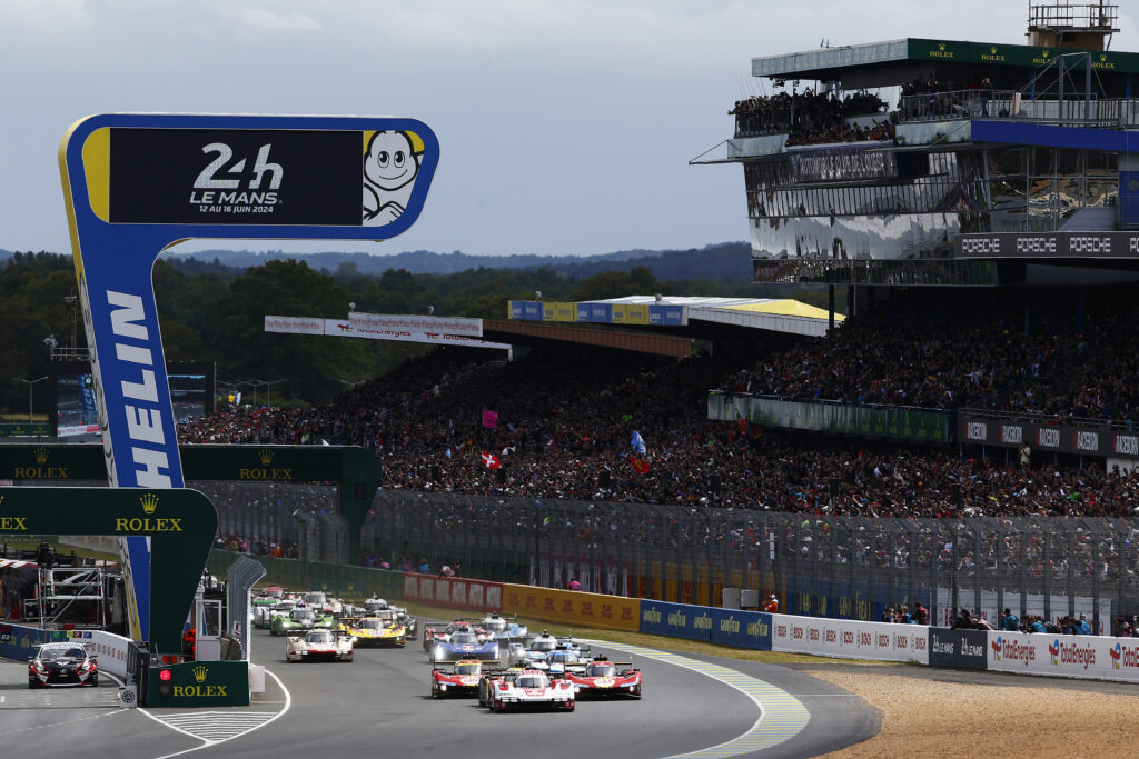 Start of the 2024 Le Mans 24 Hours race.