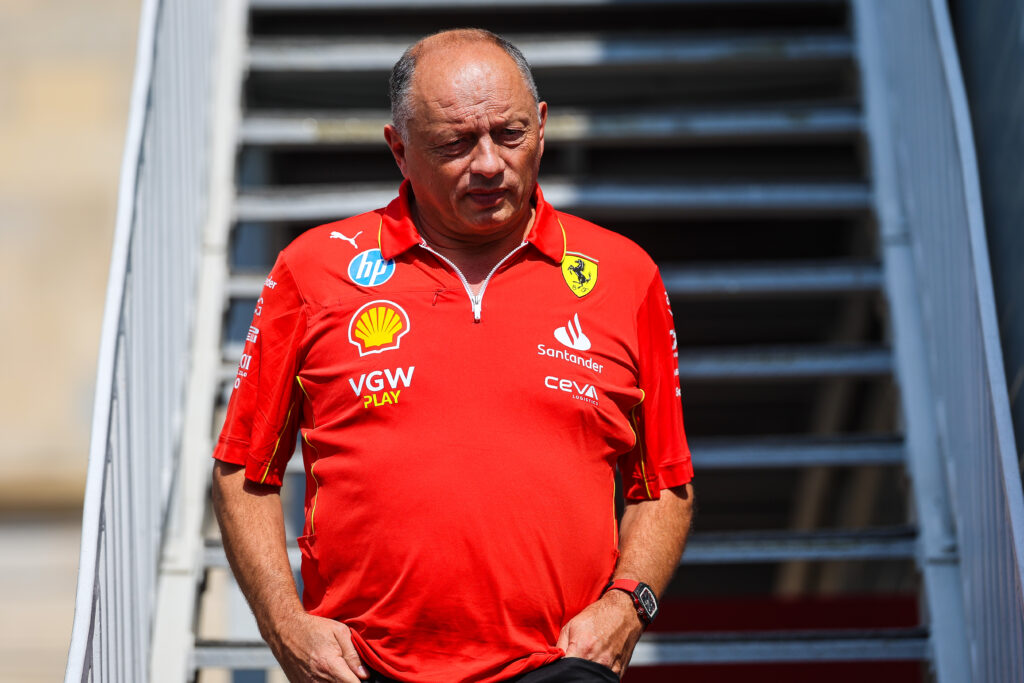 Ferrari team principal Fred Vasseur at the Azerbaijan Grand Prix