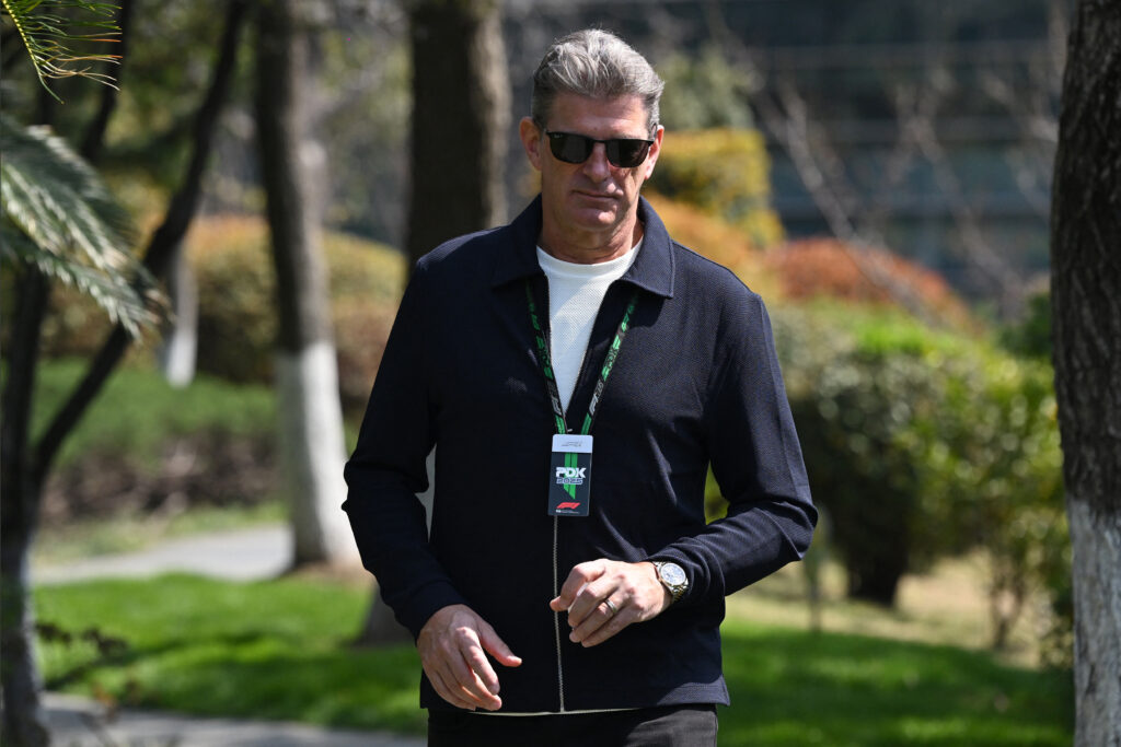 Cadillac F1 team principal Graeme Lowdon at the 2025 Chinese Grand Prix