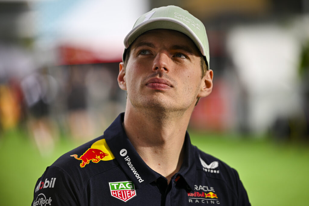 Red Bull driver Max Verstappen in the 2025 F1 Miami Grand Prix paddock