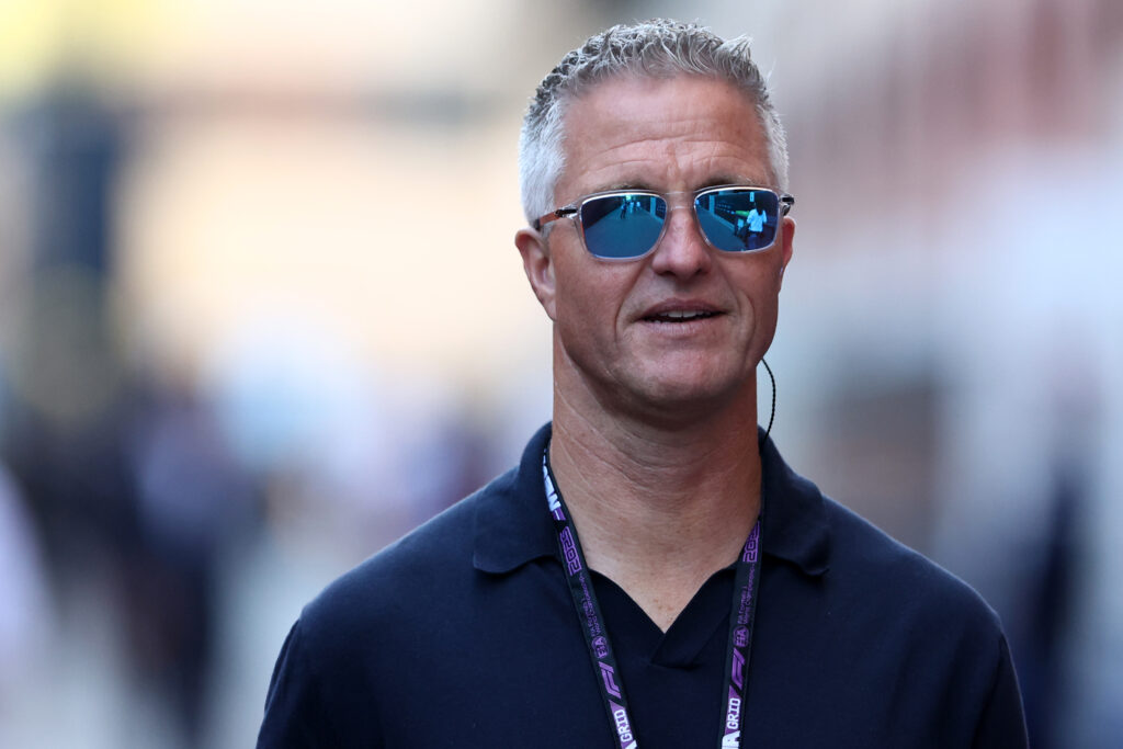 Former driver Ralf Schumacher looks on in the Paddock at the 2025 Monaco Grand Prix