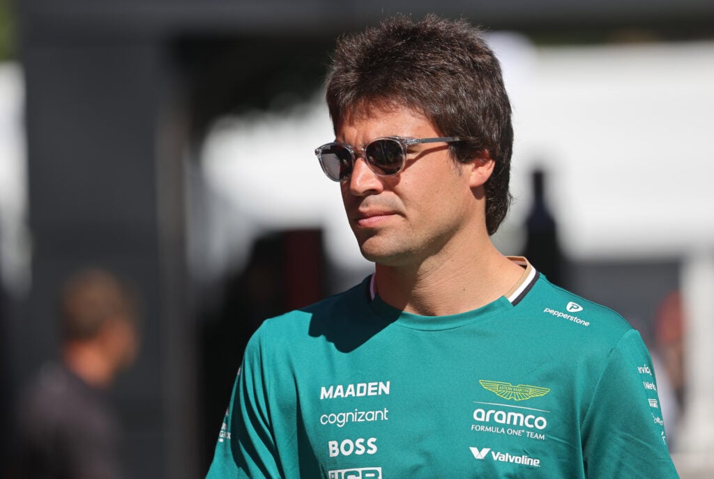 Aston Martin driver Lance Stroll at the 2025 Spanish Grand Prix