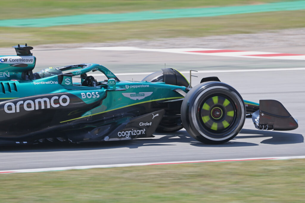 Aston Martin driver Lance Stroll during qualifying at the 2025 Spanish Grand Prix