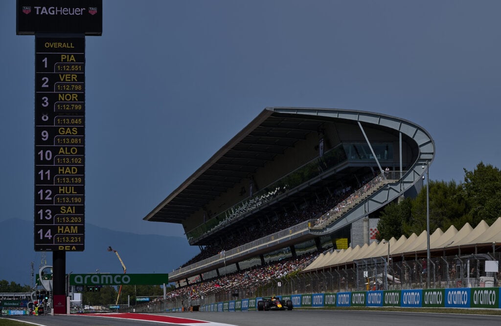 Red Bull driver Max Verstappen on track during qualifying for the 2025 F1 Spanish Grand Prix