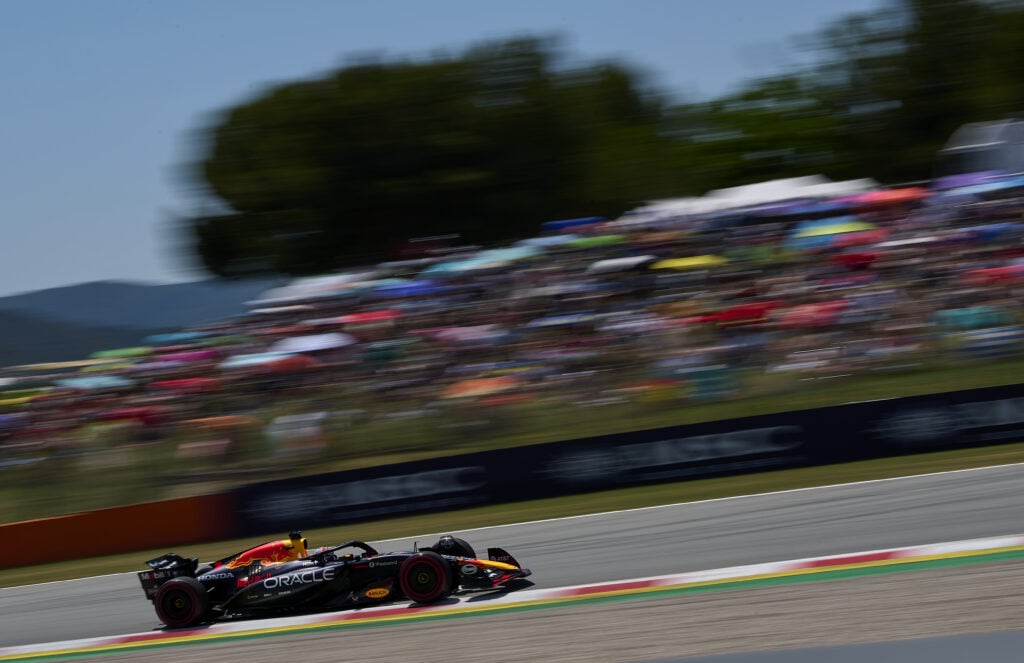 Red Bull driver Max Verstappen on track during qualifying for the 2025 F1 Spanish Grand Prix