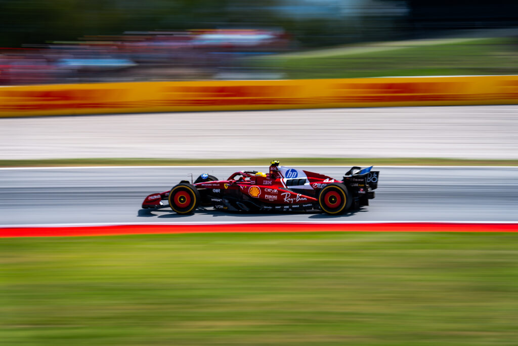 Ferrari driver Lewis Hamilton on track during the 2025 F1 Spanish Grand Prix
