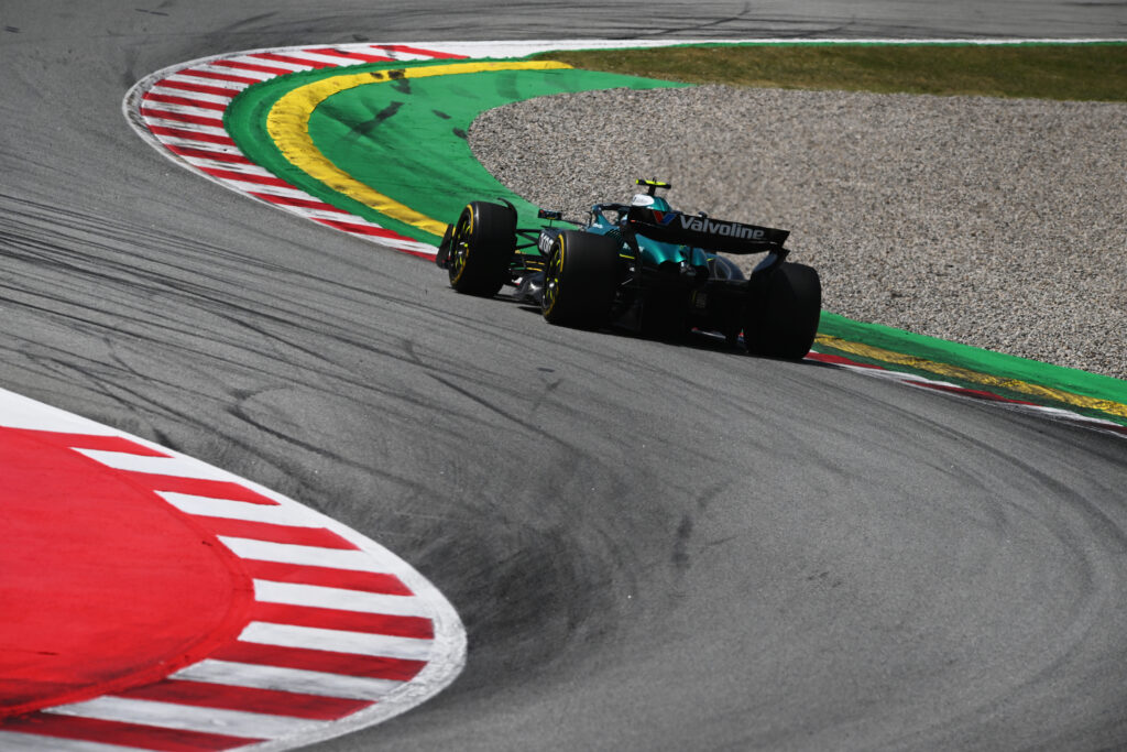 Aston Martin driver Fernando Alonso on track during the 2025 F1 Spanish Grand Prix