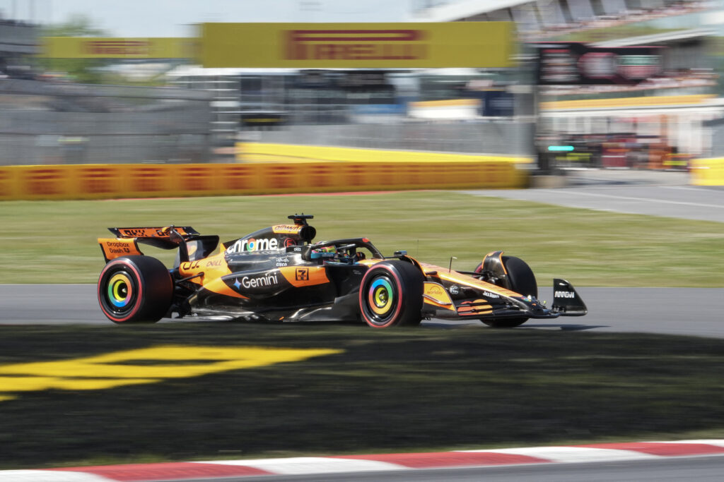 McLaren driver Oscar Piastri on track during qualifying for the 2025 F1 Canadian Grand Prix