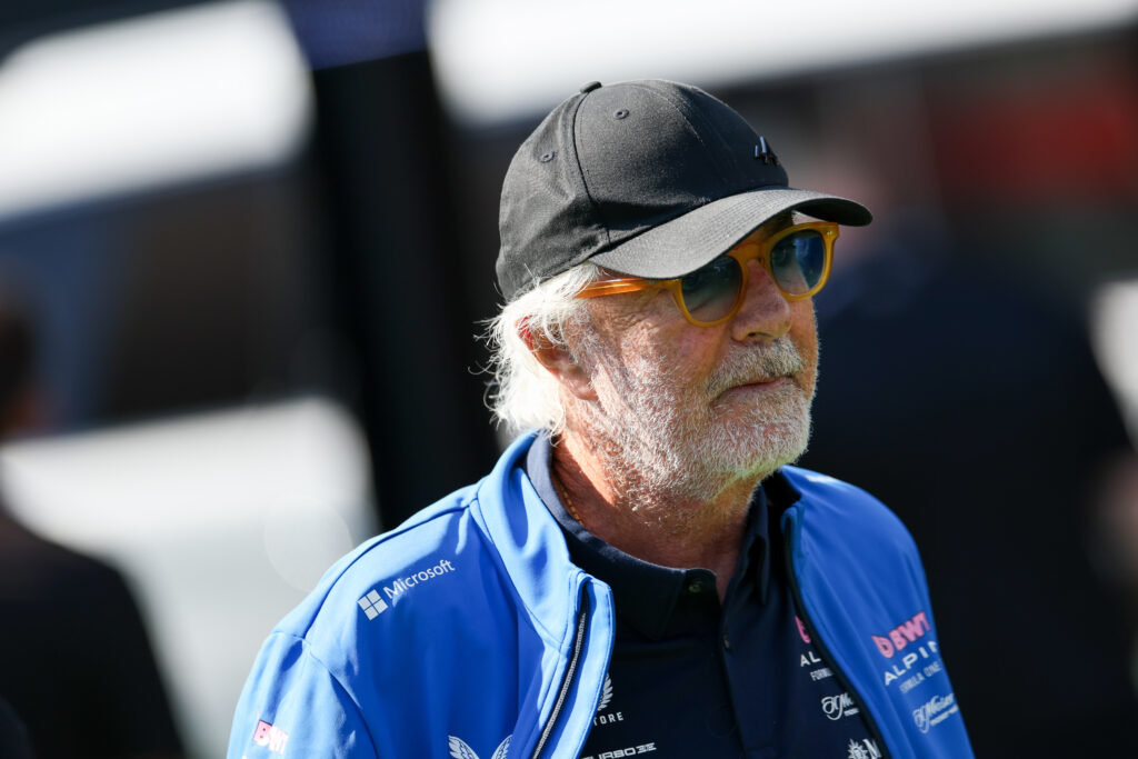 Flavio Briatore of Alpine walks in the F1 paddock