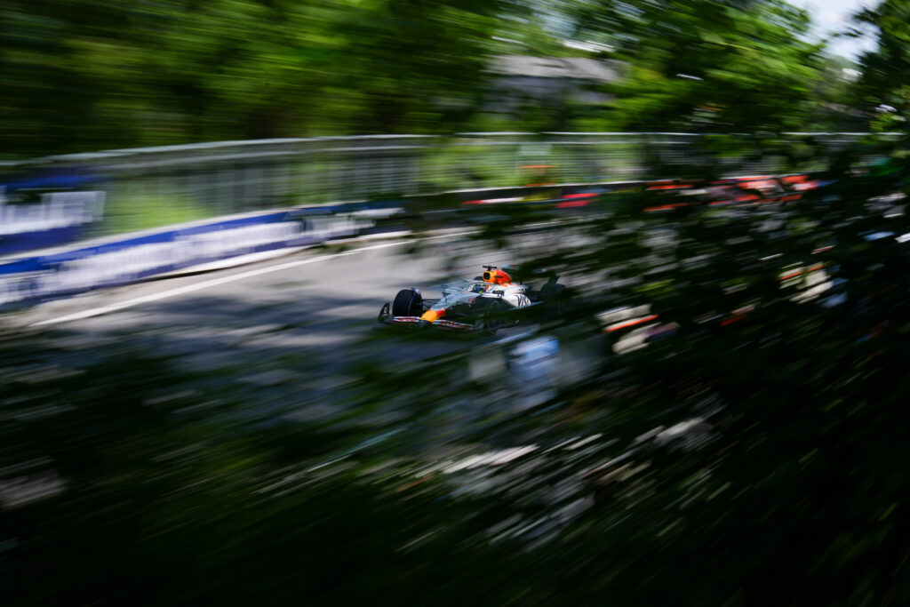 Racing Bulls driver Liam Lawson on track during the 2025 F1 Canadian Grand Prix
