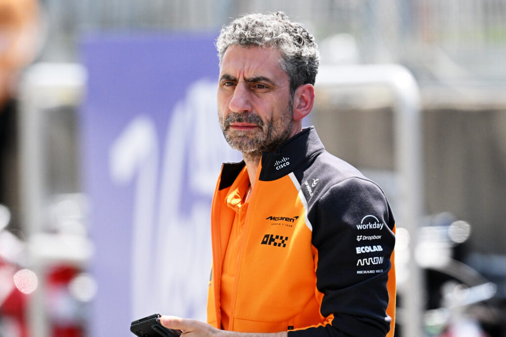 McLaren team principal Andrea Stella in the 2025 F1 Canadian Grand Prix pit lane