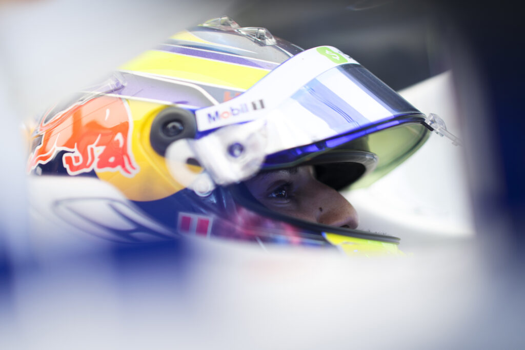 Racing Bulls driver Isack Hadjar ahead of qualifying at the 2025 Canadian Grand Prix